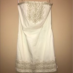 Cream and gold dress